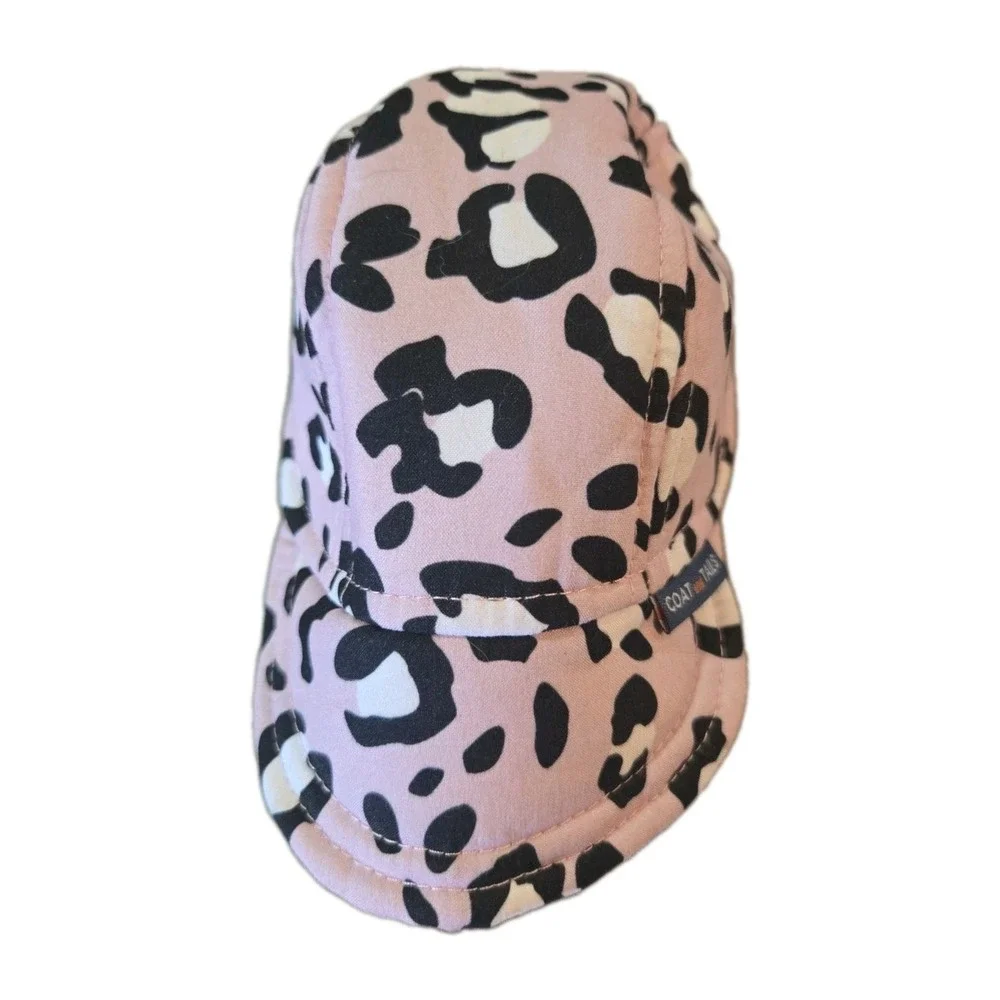 Coat & Tails Dog Dress L w/ Matching Hat S Pink Leopard Chambray